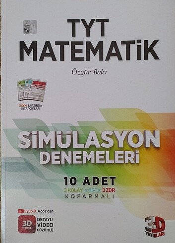 3d yayınları tyt matematik simülasyon denemeleri 10lu