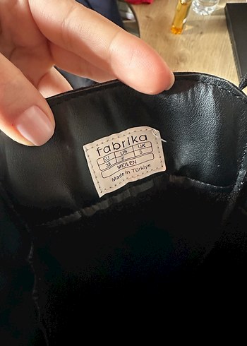 Kadın Siyah Deri Gotik Platform Topuklu Çizme - Görsel 6