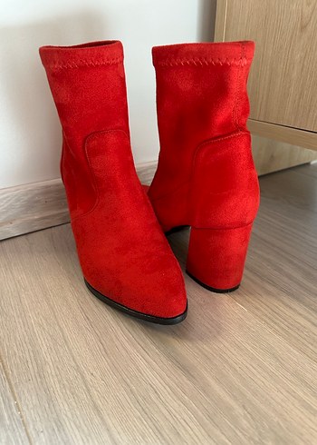 Kırmızı Süet  Kadın Bot - Görsel 5