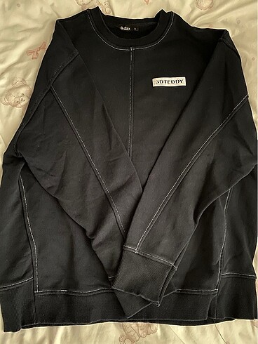 Addax Siyah Ayıcık Baskılı Sweatshirt