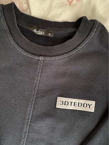 Addax Addax Siyah Ayıcık Baskılı Sweatshirt