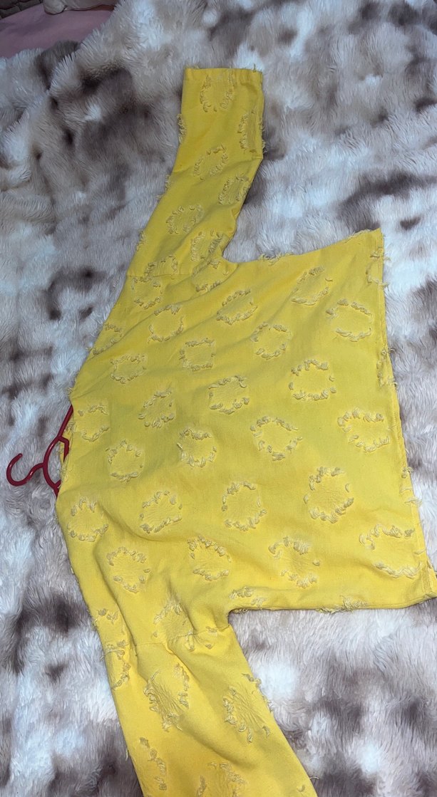 İnce sarı hırka - Görsel 4