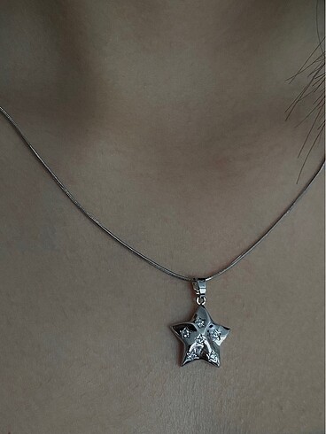 Accessorize Çelik yıldız kolye