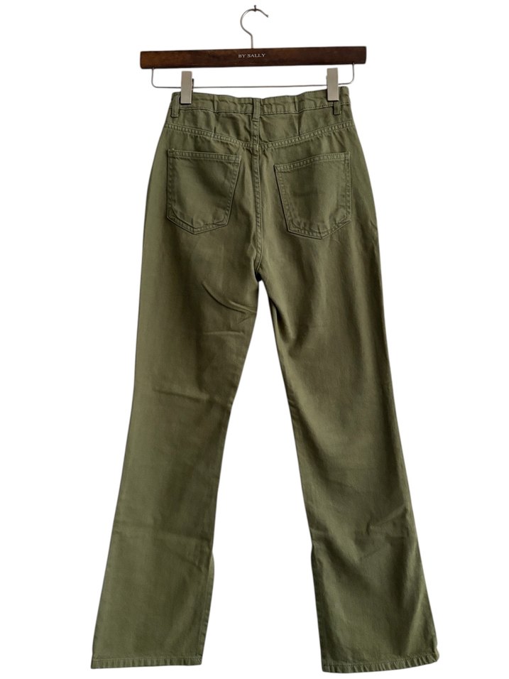 Kadın Haki Denim Pantolon - Görsel 3