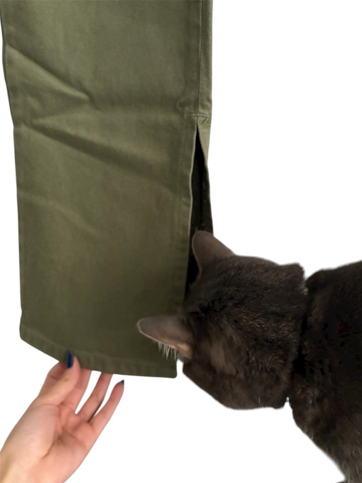 Kadın Haki Denim Pantolon - Görsel 4