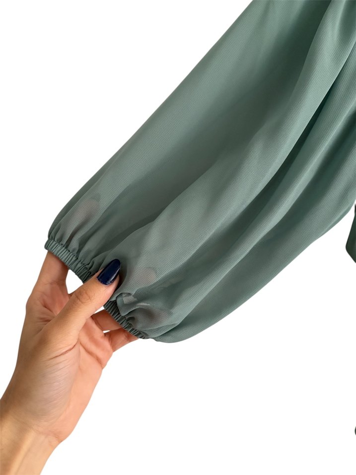 Drapeli Straplez / Madonna Yaka Bluz - Görsel 4