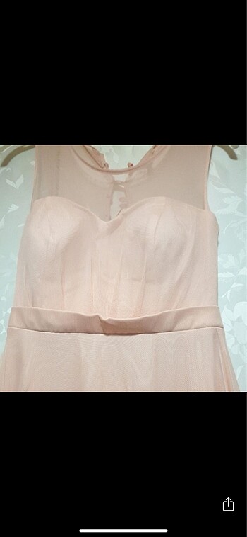 Sırt detaylı tül abiye - Görsel 6