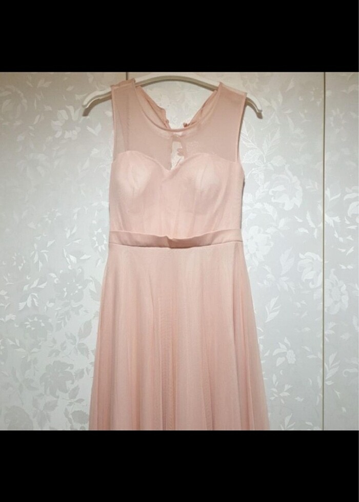 Sırt detaylı tül abiye - Görsel 2