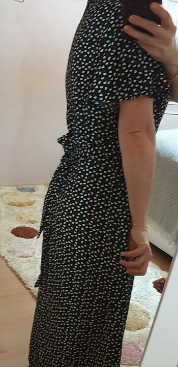 Minik kalpli maxi elbise - Görsel 6