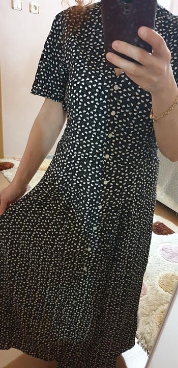 Minik kalpli maxi elbise - Görsel 8