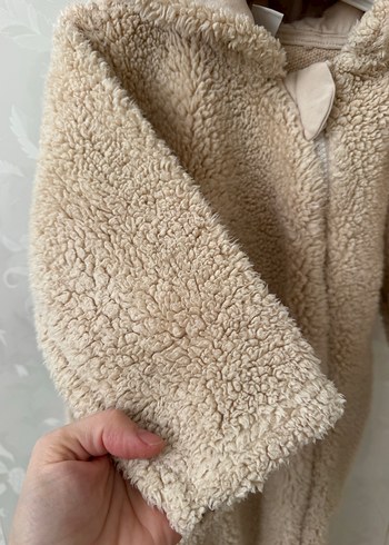 Kürklü Bebek Tulumu Bej - Görsel 4