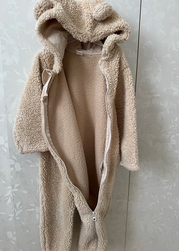Kürklü Bebek Tulumu Bej - Görsel 5