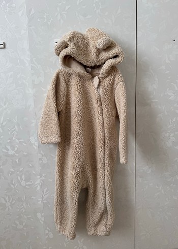 Kürklü Bebek Tulumu Bej - Görsel 3