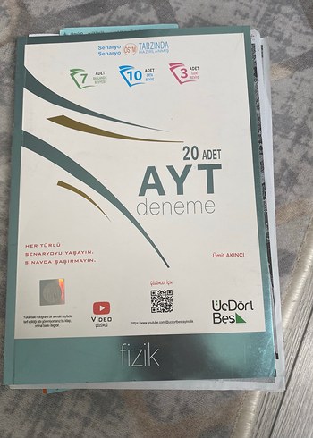 20 ADET AYT Fizik Deneme Kitabı