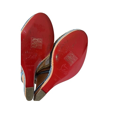 Christian Louboutin Christian Louboutin pale orange New Duplice wedge sandals