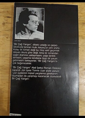  Bir Çağ Yangını Hulki Aytunç 1. baskı Abdi İpekçi Roman Ödüllü