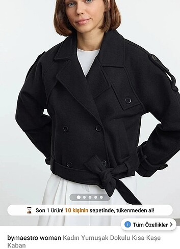 Crop ceket
