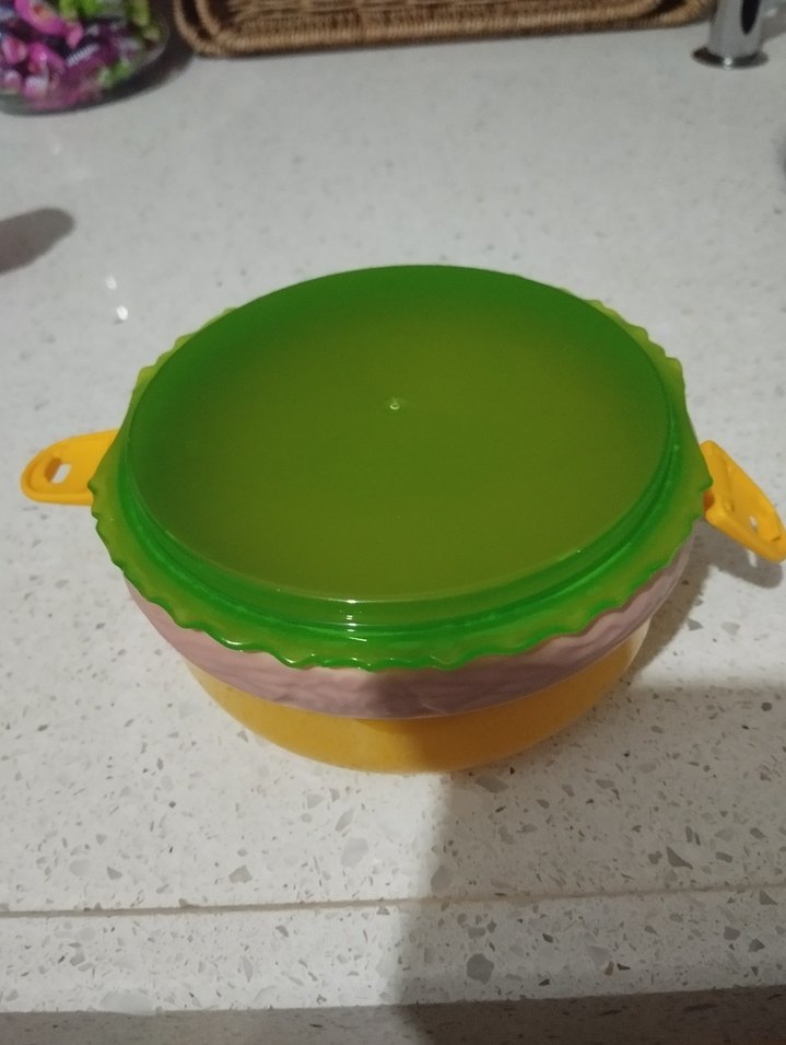 Sarı Hamburger Şeklinde Saklama Kabı - Görsel 2