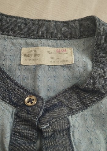 Gri Erkek Çocuk Denim Gömlek - Görsel 2