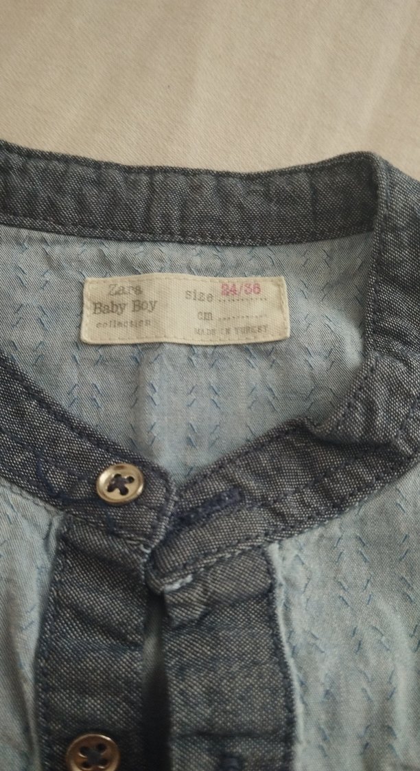 Gri Erkek Çocuk Denim Gömlek - Görsel 2