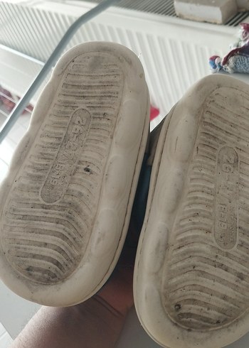 Gri Kürklü Mavi Erkek Çocuk Ev Terliği - Görsel 3