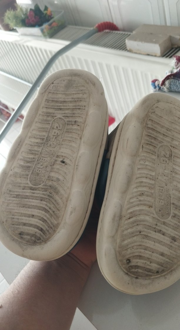 Gri Kürklü Mavi Erkek Çocuk Ev Terliği - Görsel 3