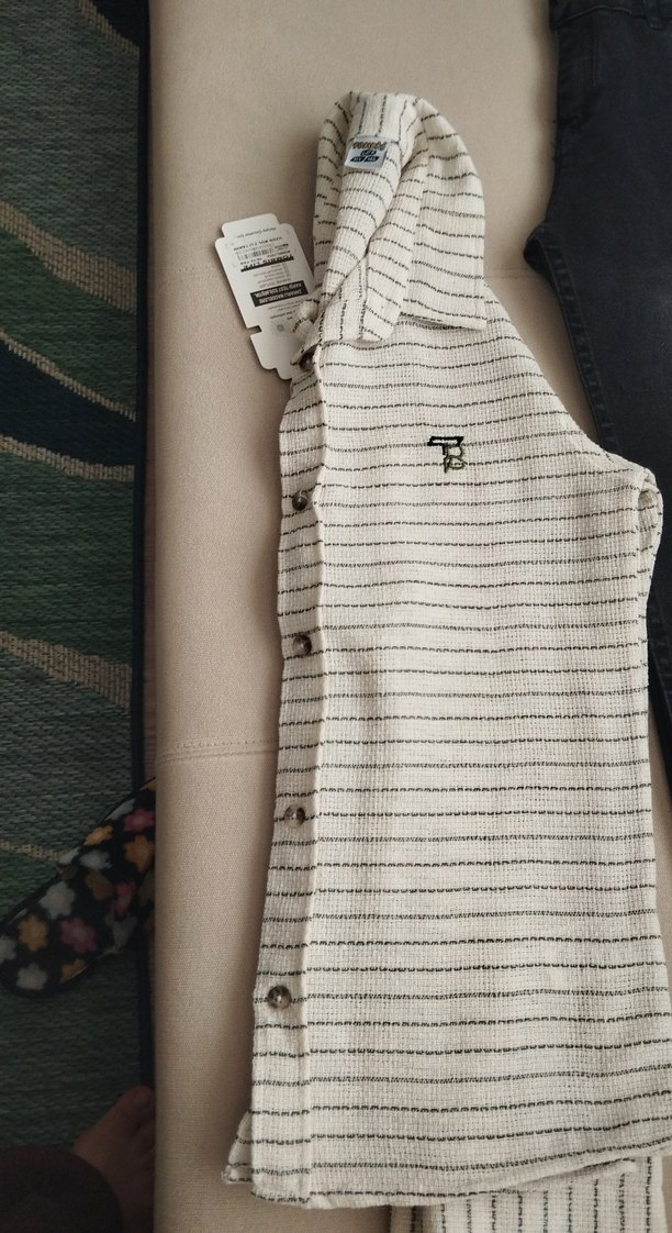 Beyaz Baskılı Erkek Kot Pantolon - Görsel 2