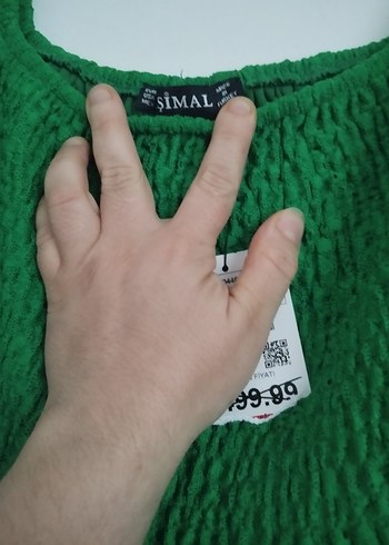 xl Beden Yeşil Nakışlı Kadın Triko Mini Elbise