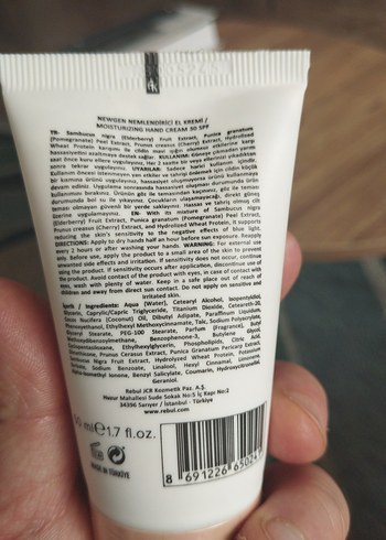 #newgen SPF 30 Nemlendirici El Kremi 50ml - Görsel 2