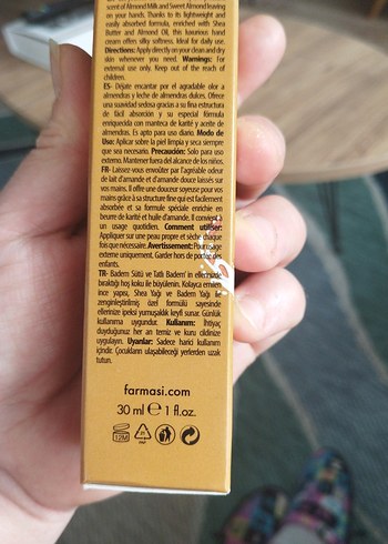 Farmasi Badem ve Süt El Kremi 30 ml - Görsel 2