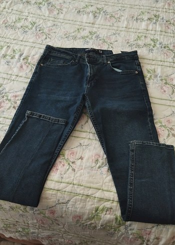 Koton Koton Kadın Kahverengi Düğmeli Dar Kesim Kot Pantolon