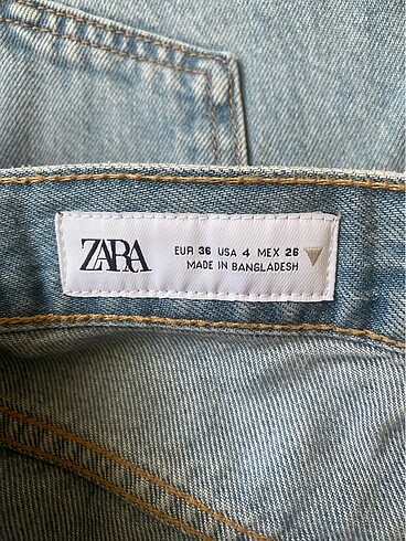 36 Beden mavi Renk Zara Wide Leg Jean