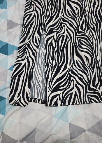 American Vintage Zebra Desenli Uzun Midi Etek