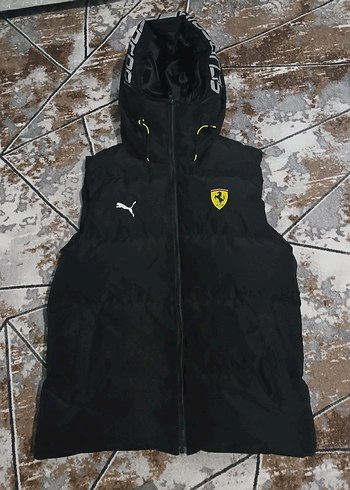 Siyah Erkek Puma Ferrari Nakışlı Yelek - Görsel 3