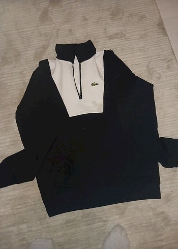 Lacoste Siyah Yarım Fermuarlı Erkek Sweatshirt - Görsel 2