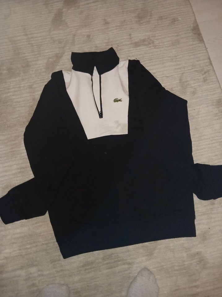 Lacoste Siyah Yarım Fermuarlı Erkek Sweatshirt - Görsel 2