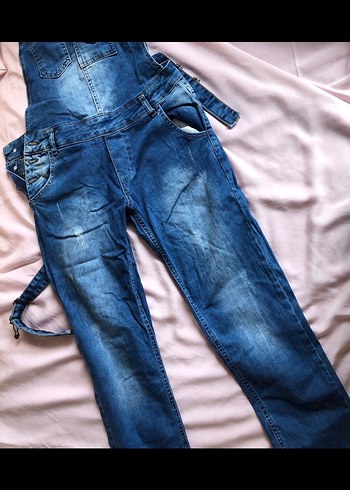 Denim Askılı Tulum American Dream Vintage - Görsel 4