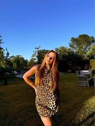 ZARA LEOPAR ELBİSE