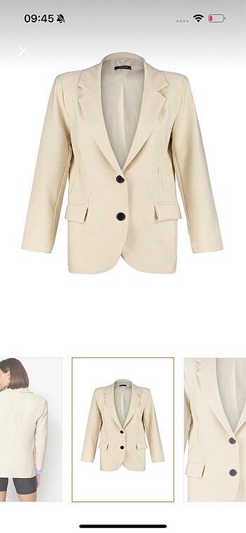 40 Beden TAŞ RENGİ BLAZER CEKEt