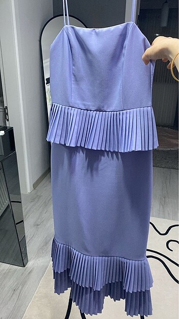 Zara MAVİ ABİYE ELBİSE