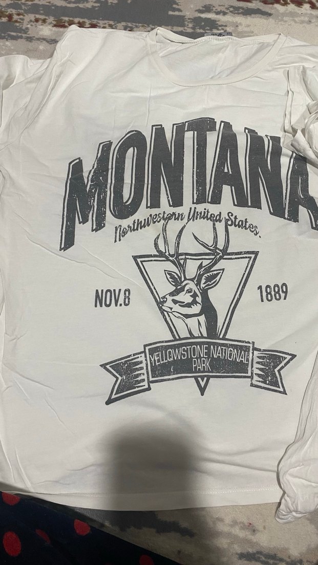 Baskılı Beyaz Montana Tişörtü - Görsel 2