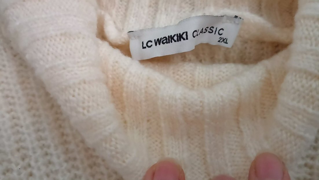 Lc Waikiki Beyaz yün kazak - Görsel 2