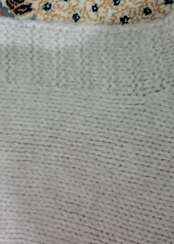 bej V-Yaka Örgü Kadın Süveter - Görsel 3