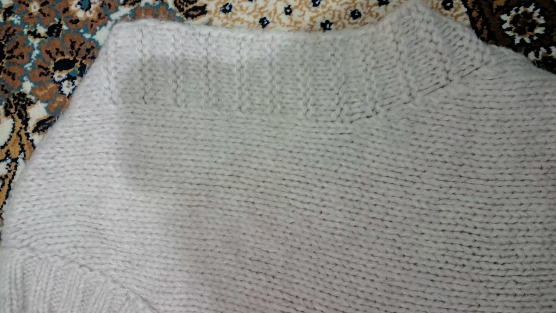 bej V-Yaka Örgü Kadın Süveter - Görsel 3