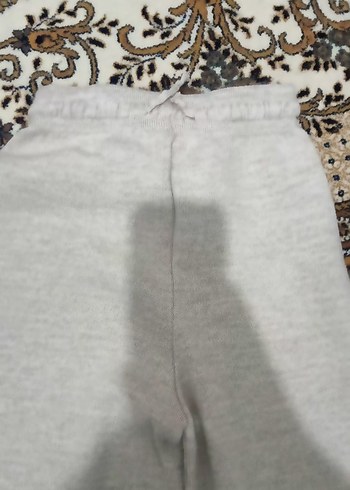 krem Bol Kesim Uzun Kadın pantolon dokuma - Görsel 2