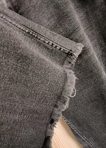 Gri Normal Boy Denim Kadın Jean - Görsel 2