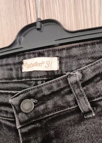 Gri Normal Boy Denim Kadın Jean - Görsel 3