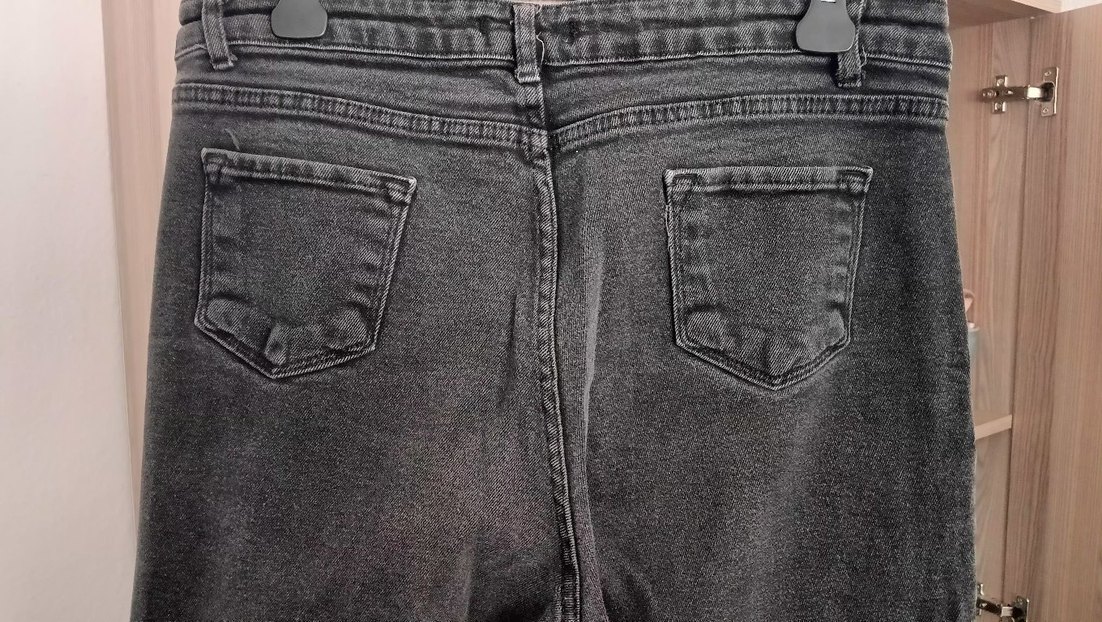 Gri Normal Boy Denim Kadın Jean - Görsel 5