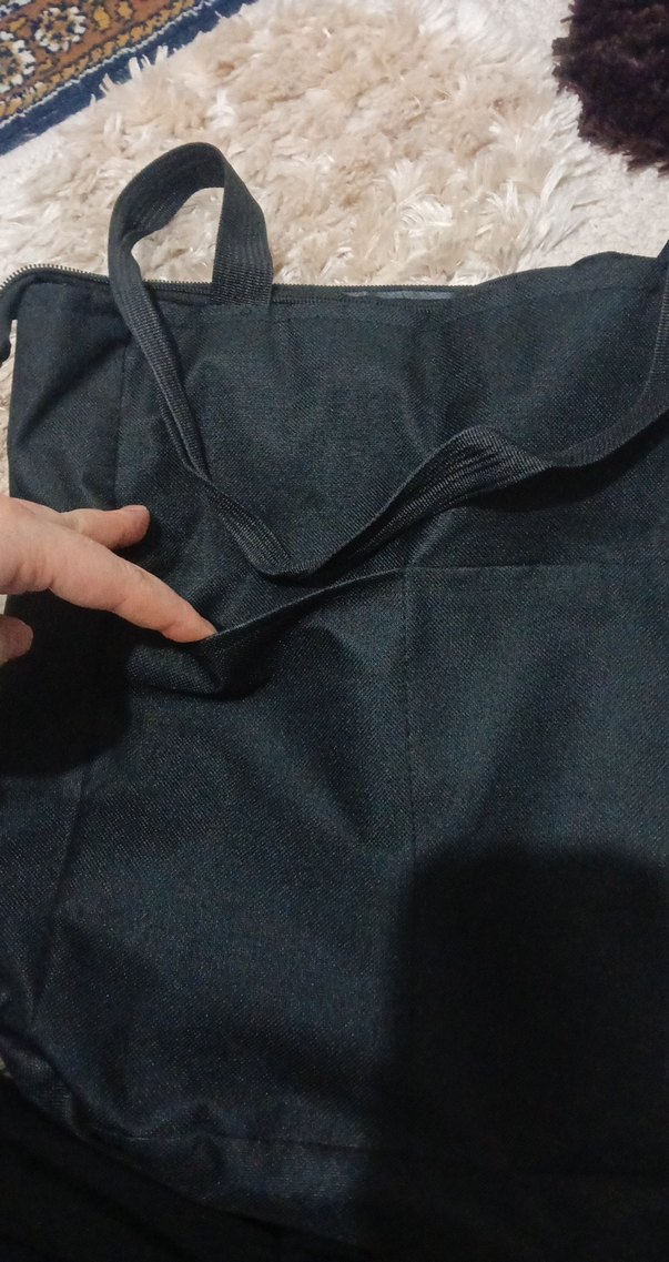 Fermuarlı Siyah Street Wear Kol Çantası - Görsel 3