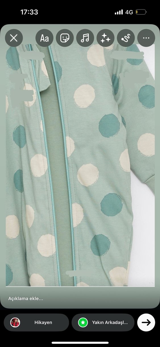 Yeşil Puantiyeli Fermuarlı Bebek Tulumu - Görsel 3